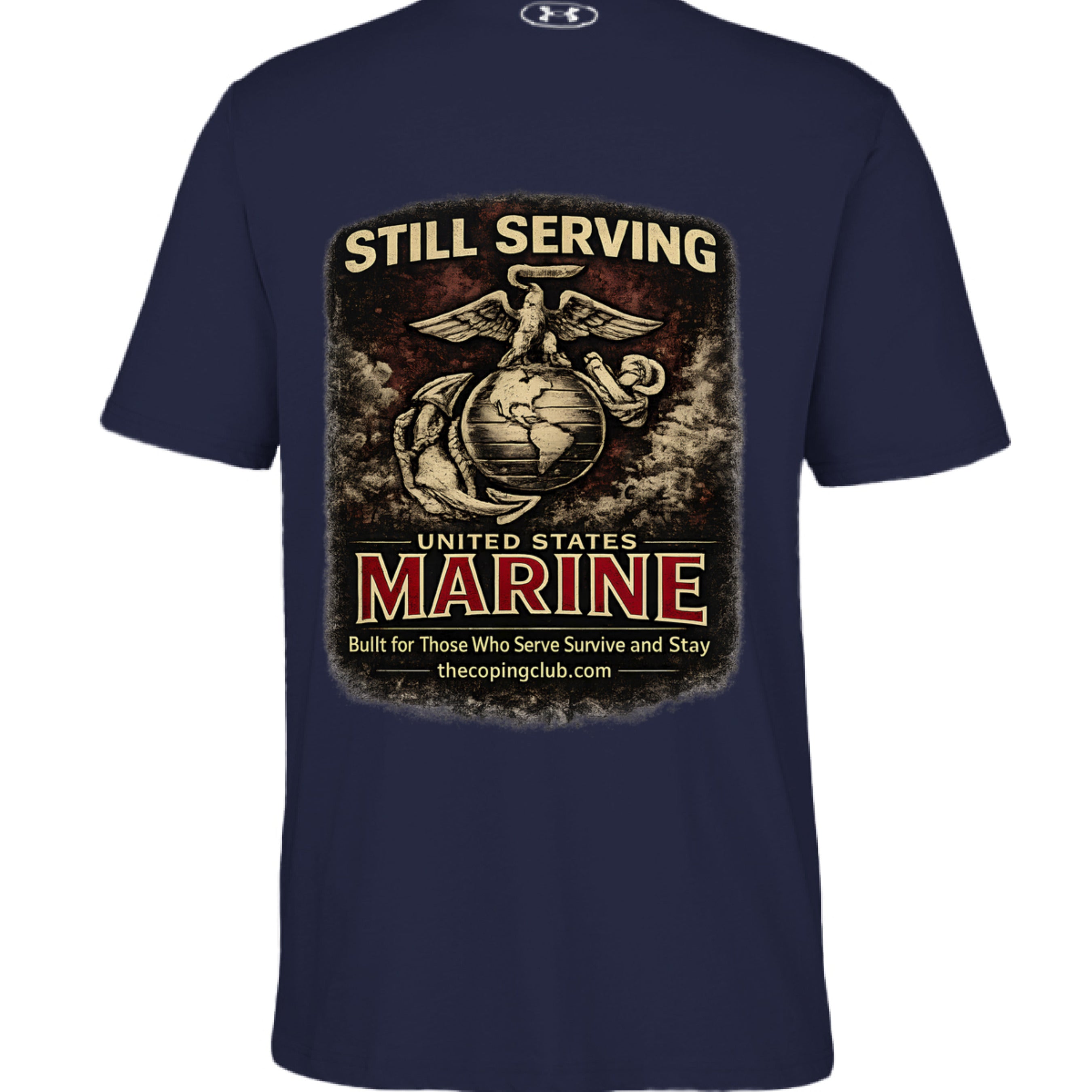 Midnight Navy/ White - BACK