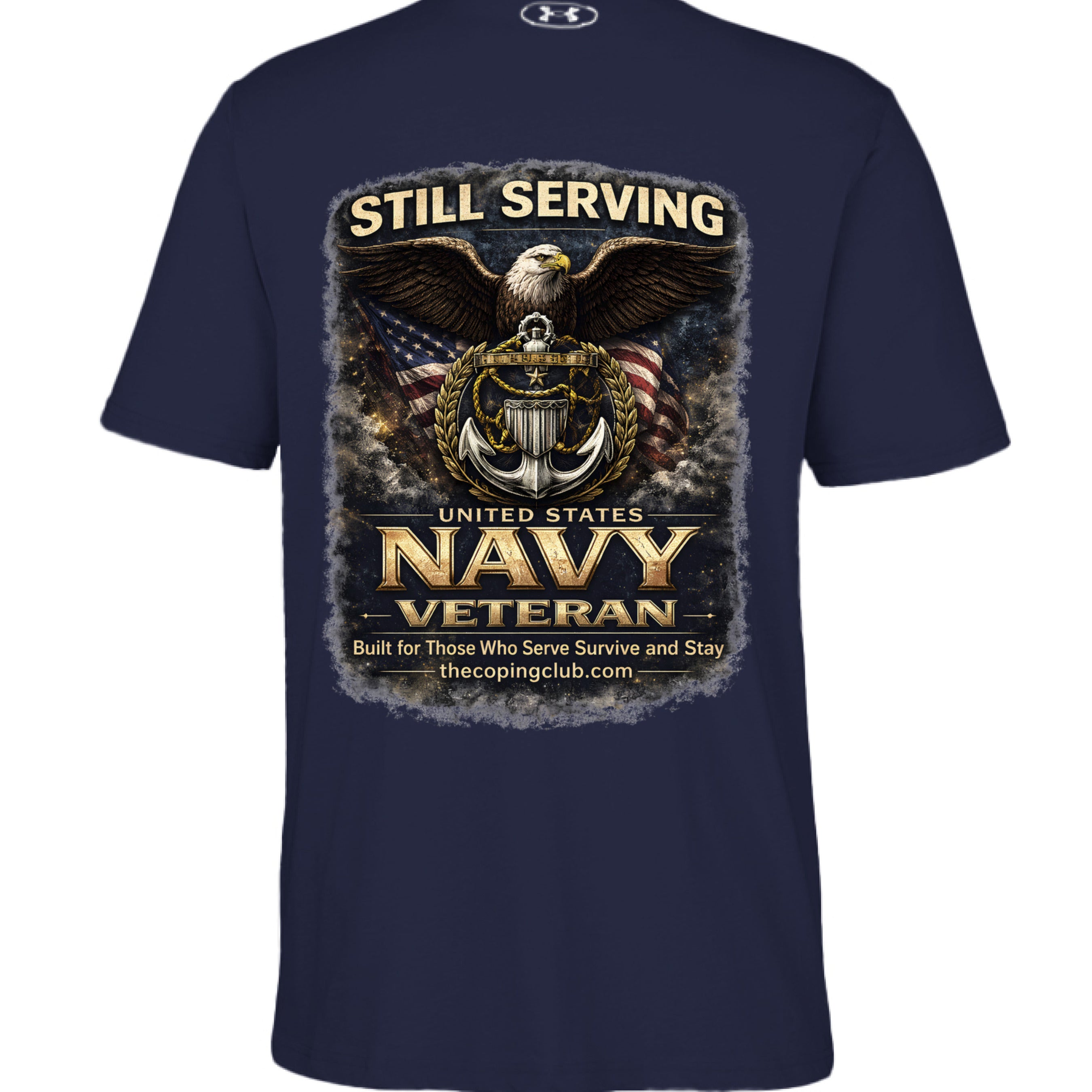 Midnight Navy/ White - BACK